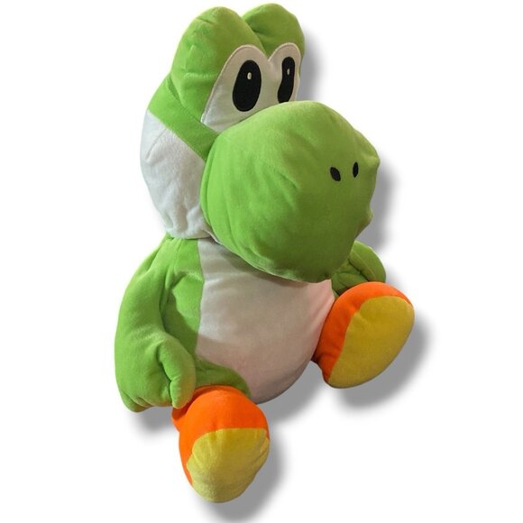 Super Mario Bros Yoshi Jumbo Plush 22” Large Stuffed Animal 2019 Nintendo - Picture 1 of 6